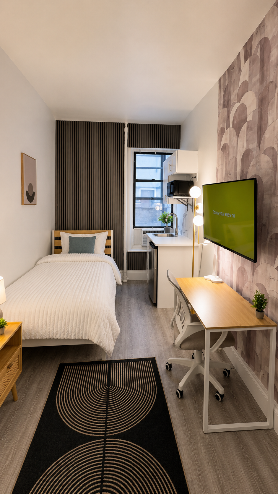 Room 211 — Studio Basic with Shared Bathroom